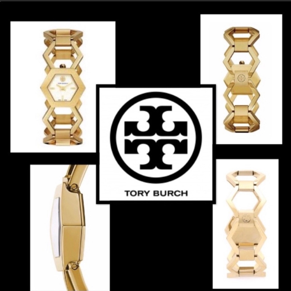 TORY BURCH •Amelia Hexagon Ivory Watch•DISC